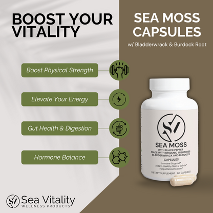 Sea Moss Burdock Root Bladderwrack Capsules