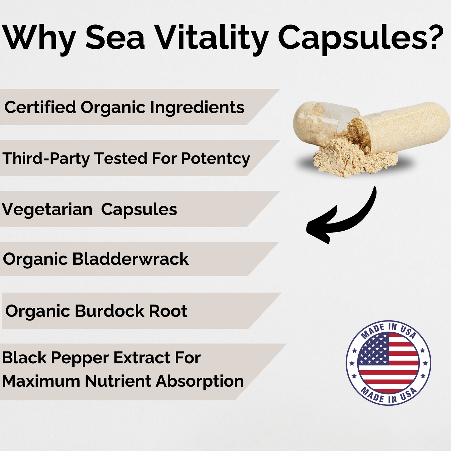 Sea Moss Burdock Root Bladderwrack Capsules