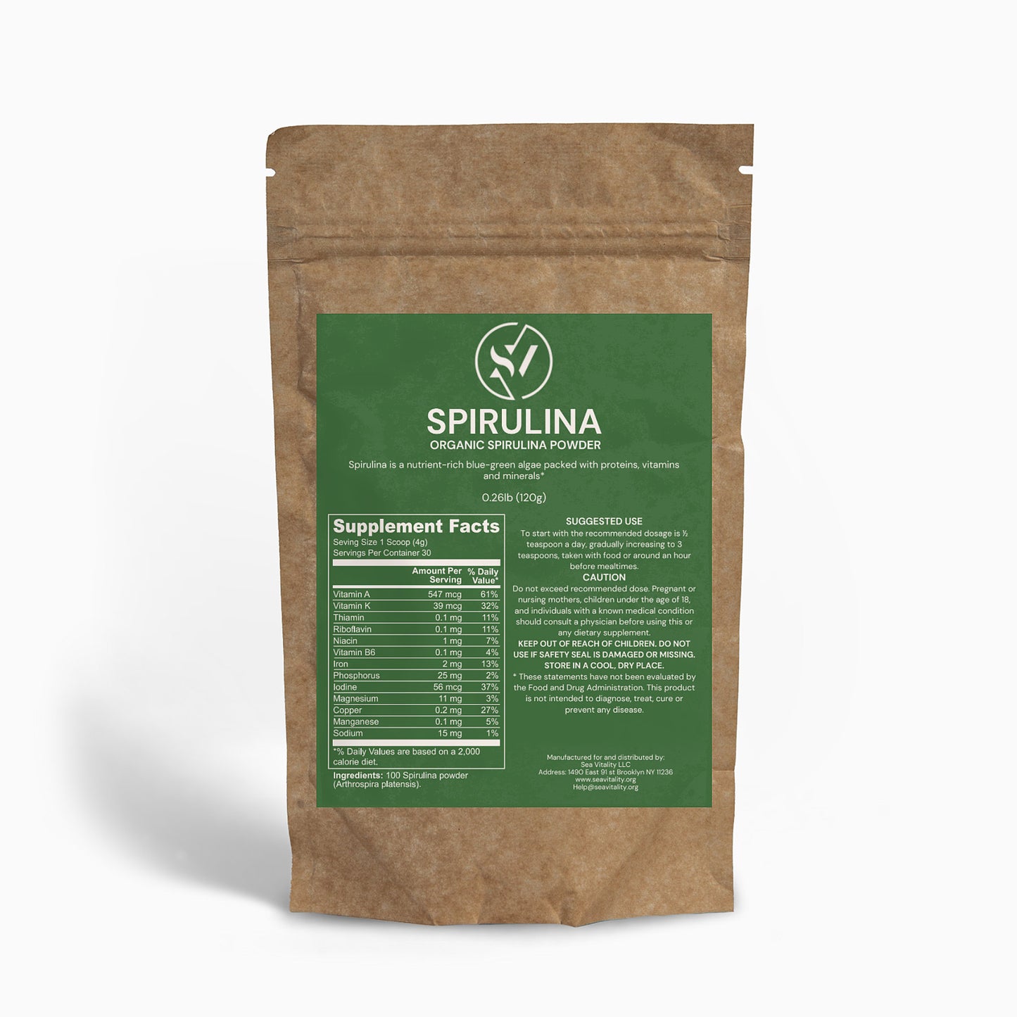 Organic Spirulina Powder